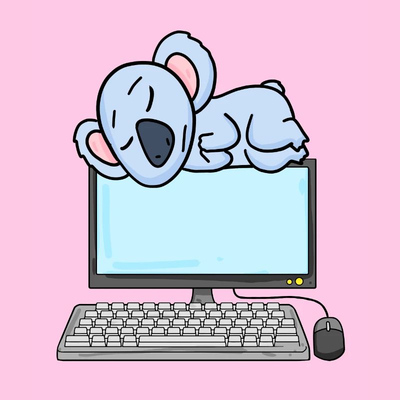 Koala Computer Nerd Programmierer Geschenk