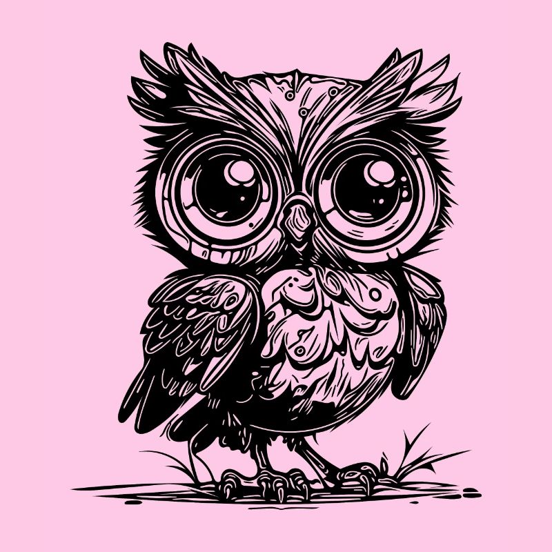 Wald Eule mit großen Augen