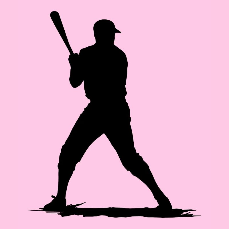 Baseball player with baseball bat