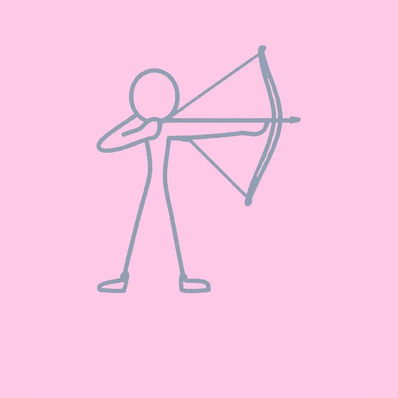 Stick figure bow archery archer