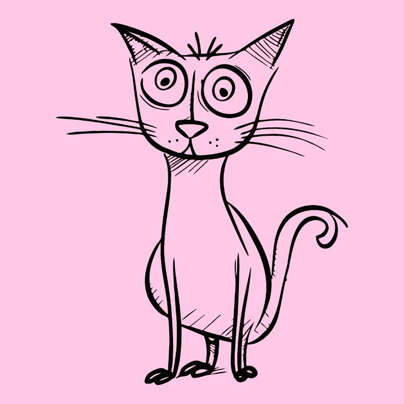 Étrange chat de dessin animé