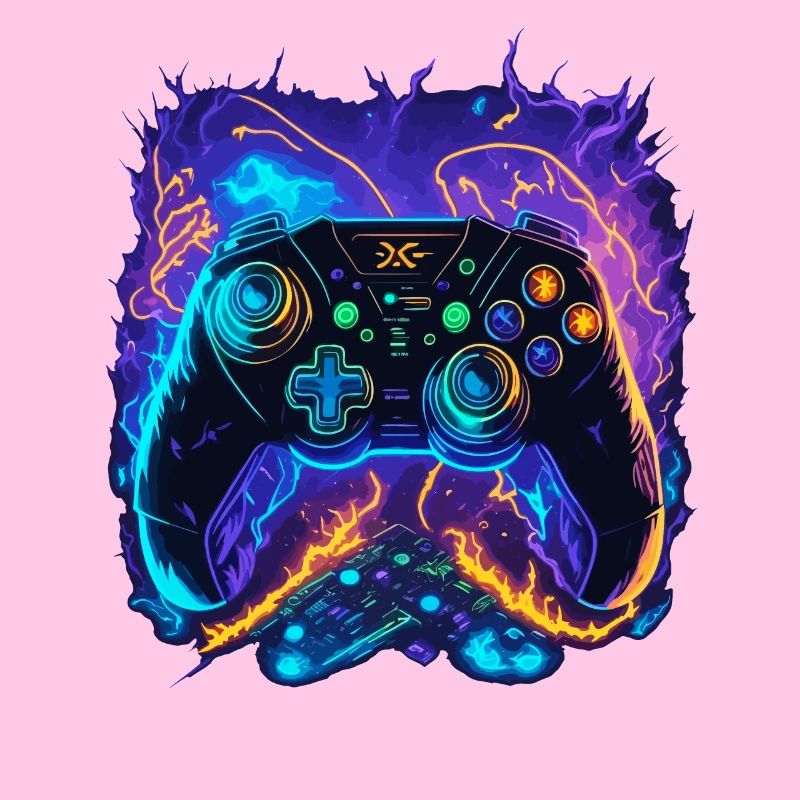 Powerful Gaming Controller Art