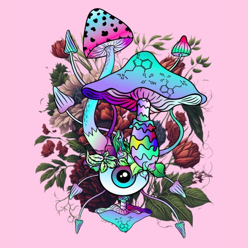 Magic Mushroom Psychedelic Mushroom Eyes Art