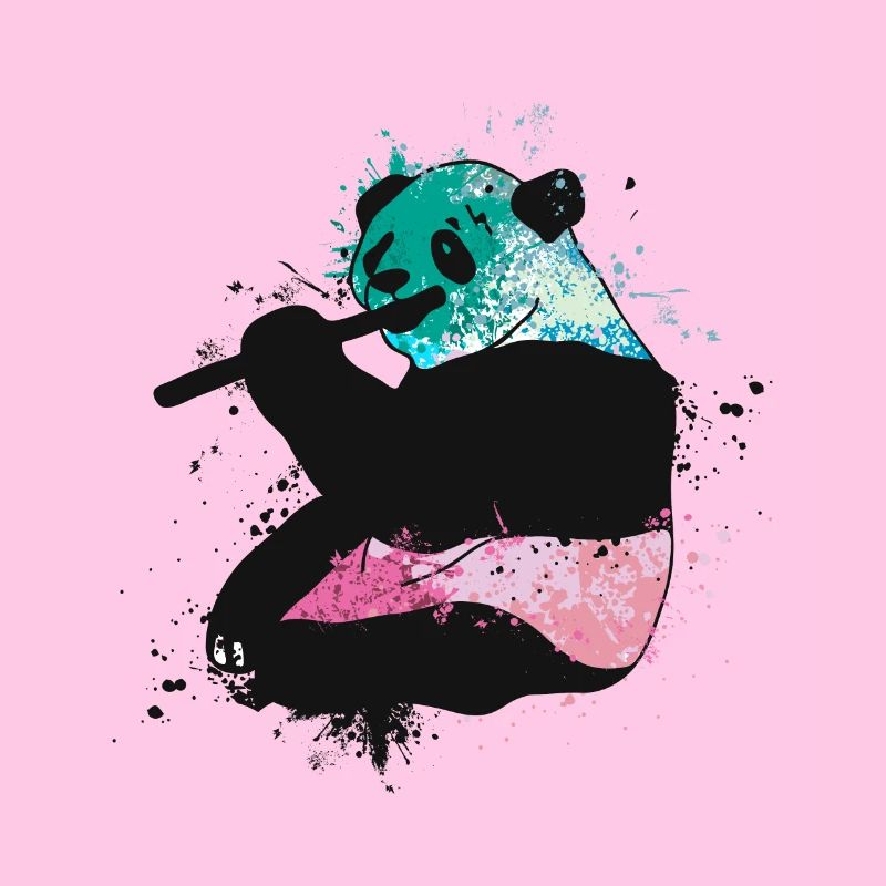 Splash Art Panda Panda Géant Panda Ours Grand Panda