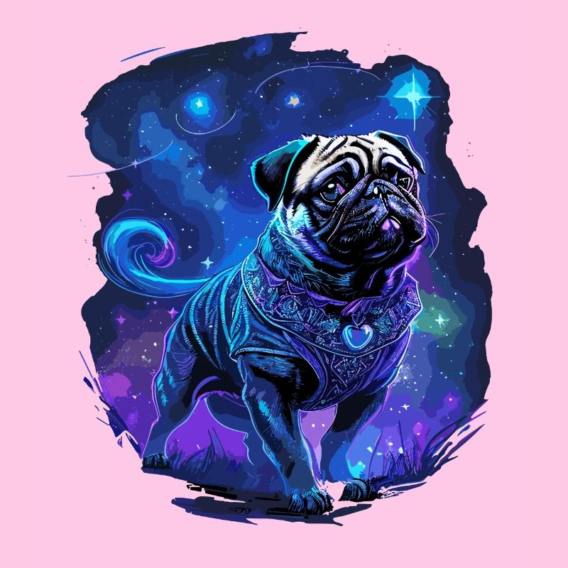 Mystischer Mops Hund