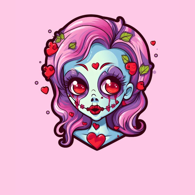 Zombie Kawaii Mädchen Halloween