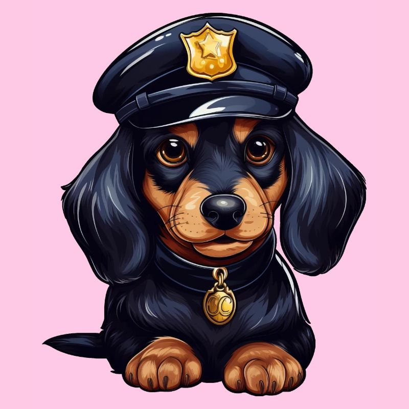 Dachshund Policeman