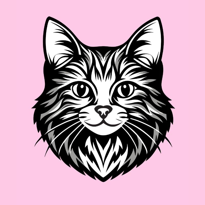 Komplizierte Katzengesicht Illustration