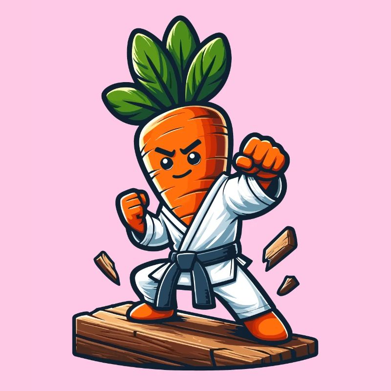Karate Carrot Master Fighter Pose
