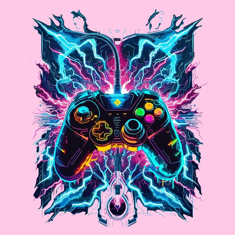 Neon Blitz Power Gaming Controller