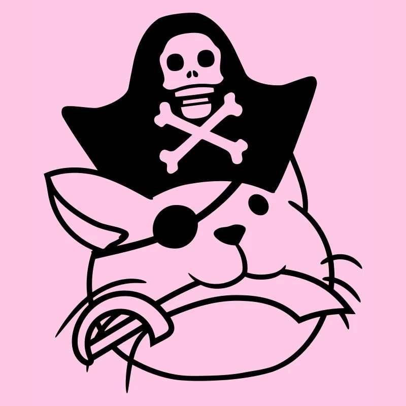 Mignon Pirate Cat Buccaneer Oeil Patch Chapeau Sabre