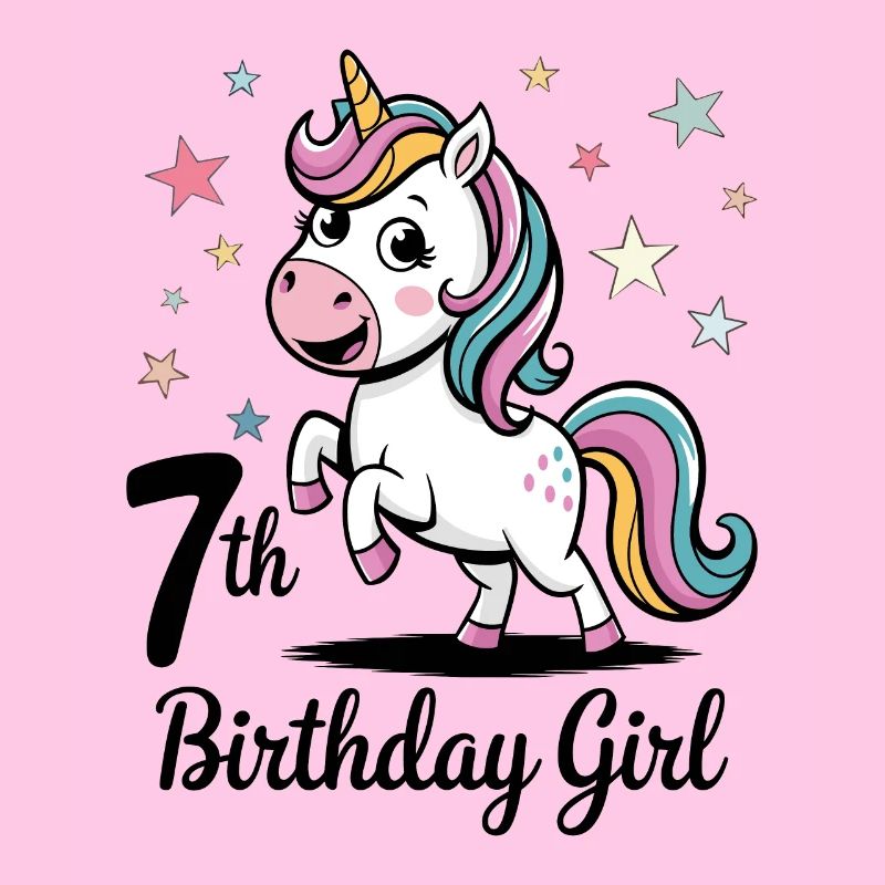 Einhorn 7. Geburtstag Mädchen