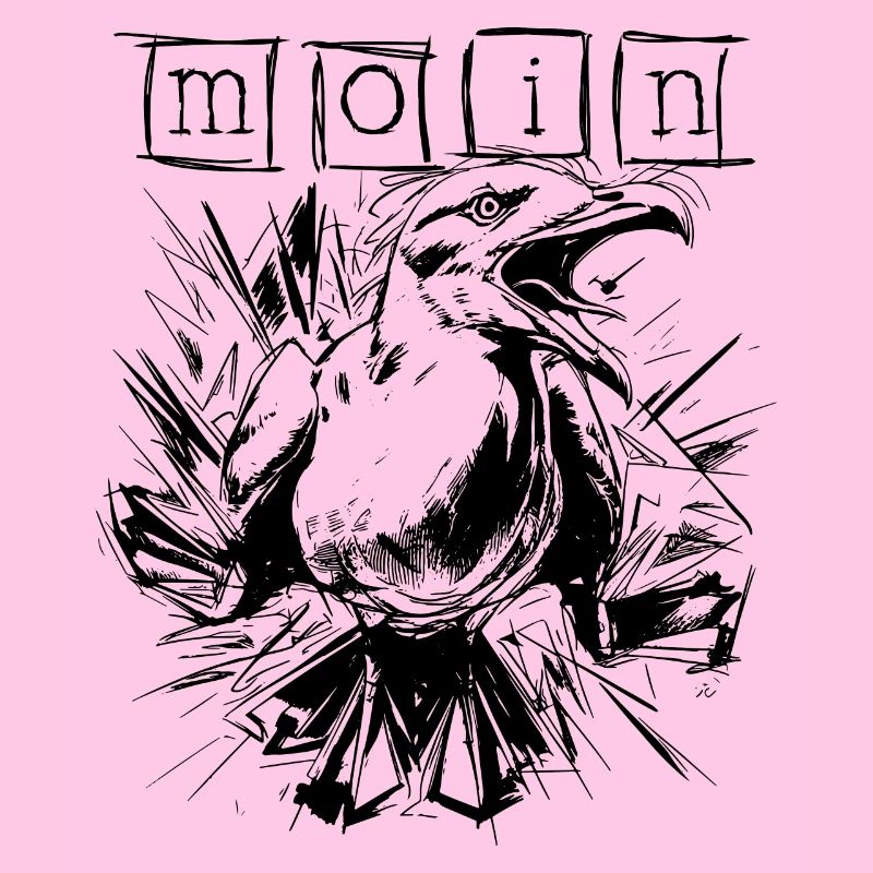 Skizzierte Moin Möwe