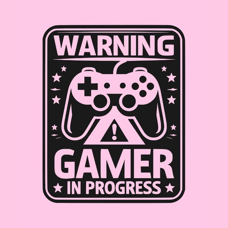 Warnung Gamer in Arbeit