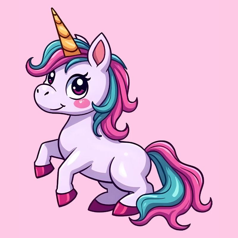 Lebendiges rosa Einhorn-Design