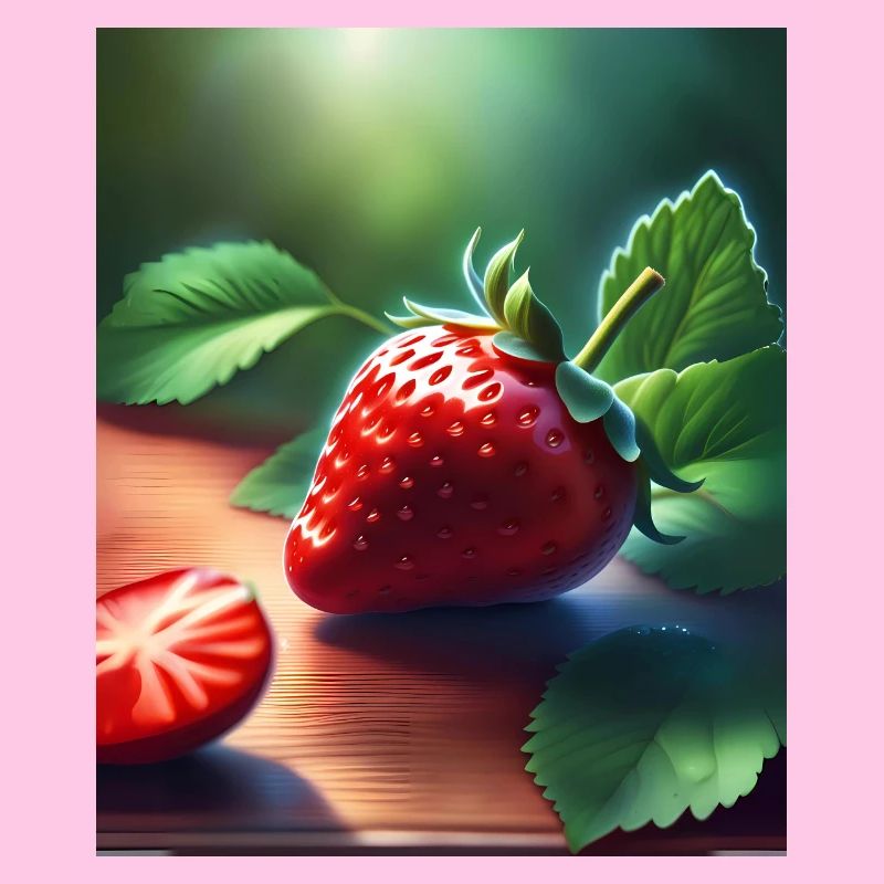Rote saftige Erdbeere