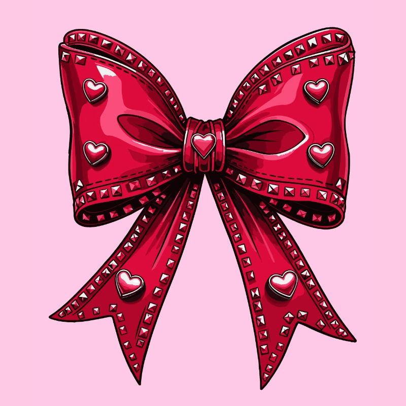 PINK HEART STUDS