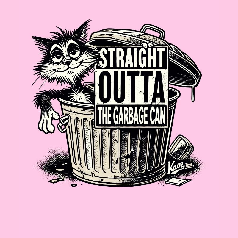 Straight from the garbage cat
