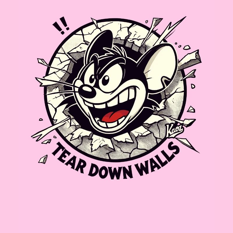 Intense and dynamic mouse wants to tear down walls