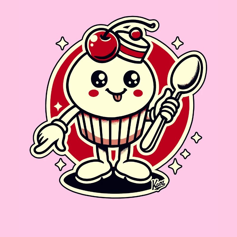 Cupcake-Kirsch-Löffel-Typ