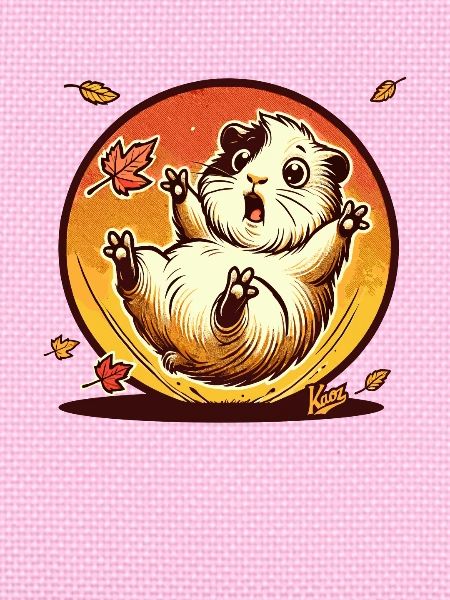 Hamster mit Herbst-Blättern