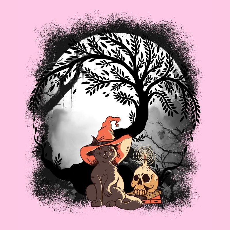 Katze Katzen mystisch Zauberer Halloween Kinder