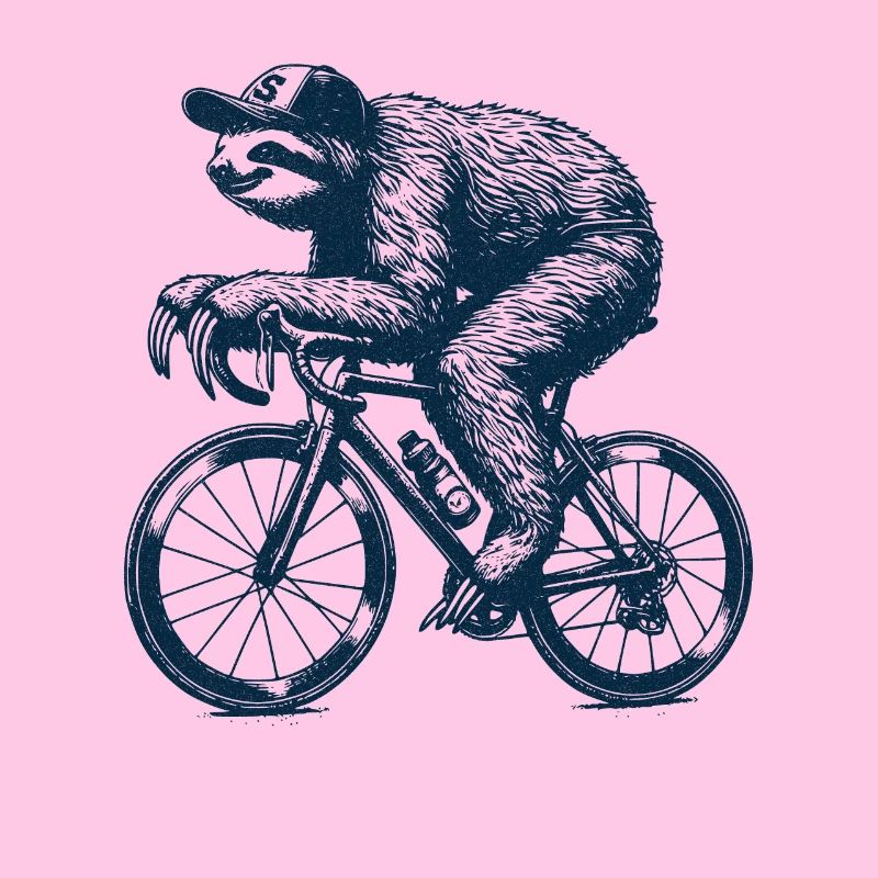 Radfahrendes Faultier