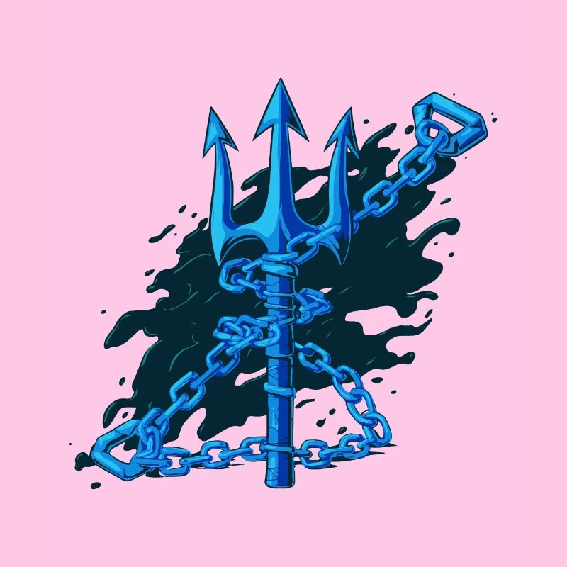 CHAINS WRAPPED AROUND THE TRIDENT