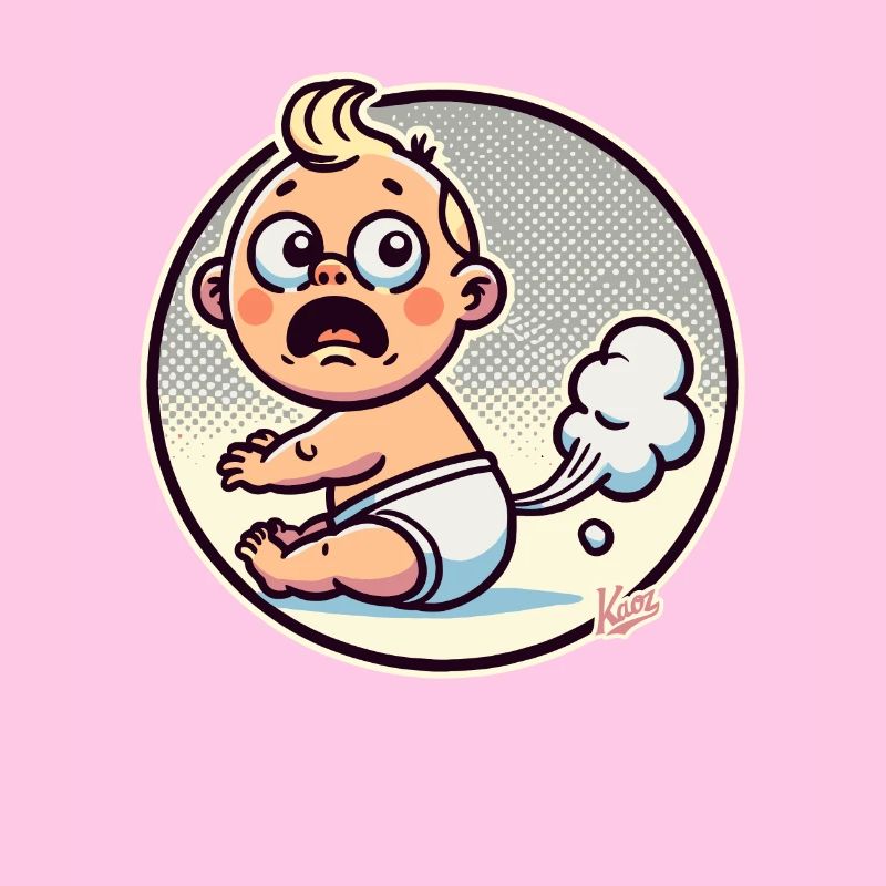 Surprise pour le bébé, son propre pet