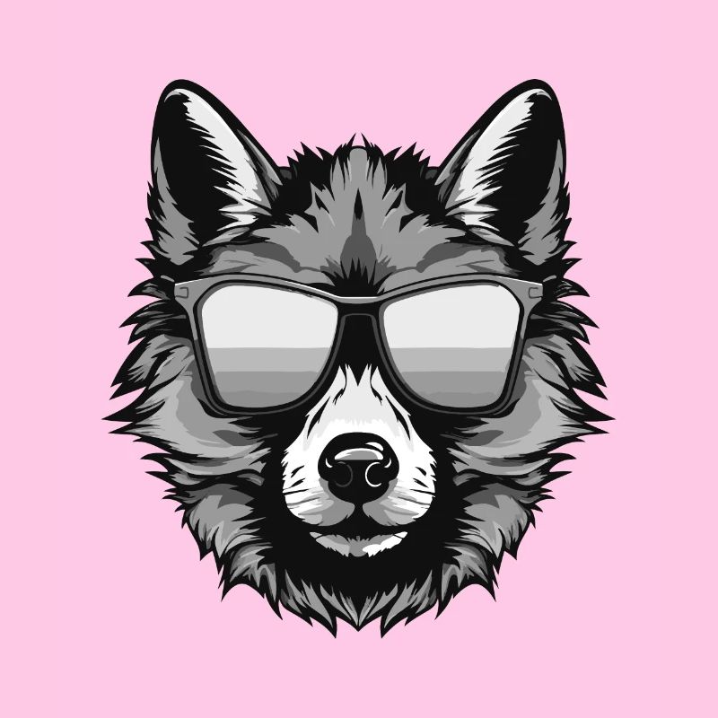 Wolf Hipster Cool Party
