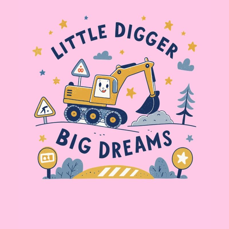 Little Digger Big Dreams – Süßes Bagger Design