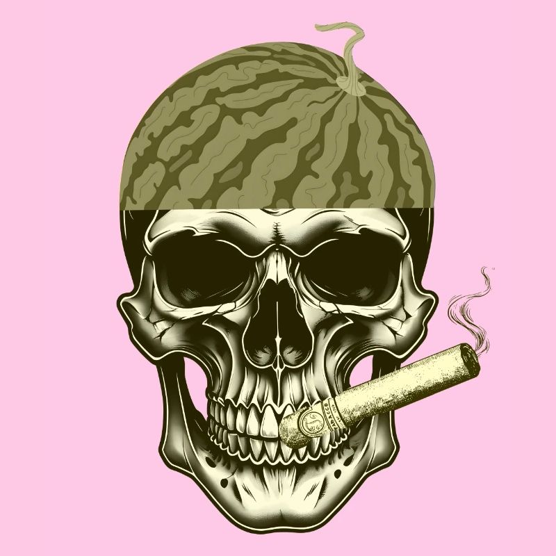 tête de Pastèque crâne stylé