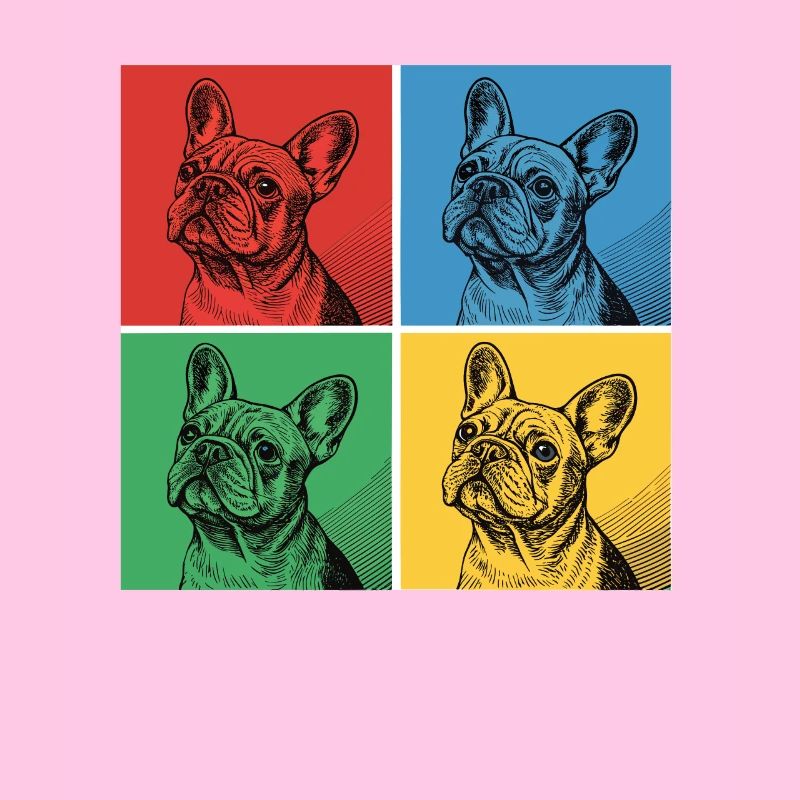 Bouledogue français Pop Art Design