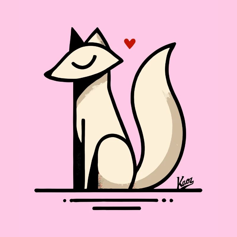 Fuchs Liebe mit Herz