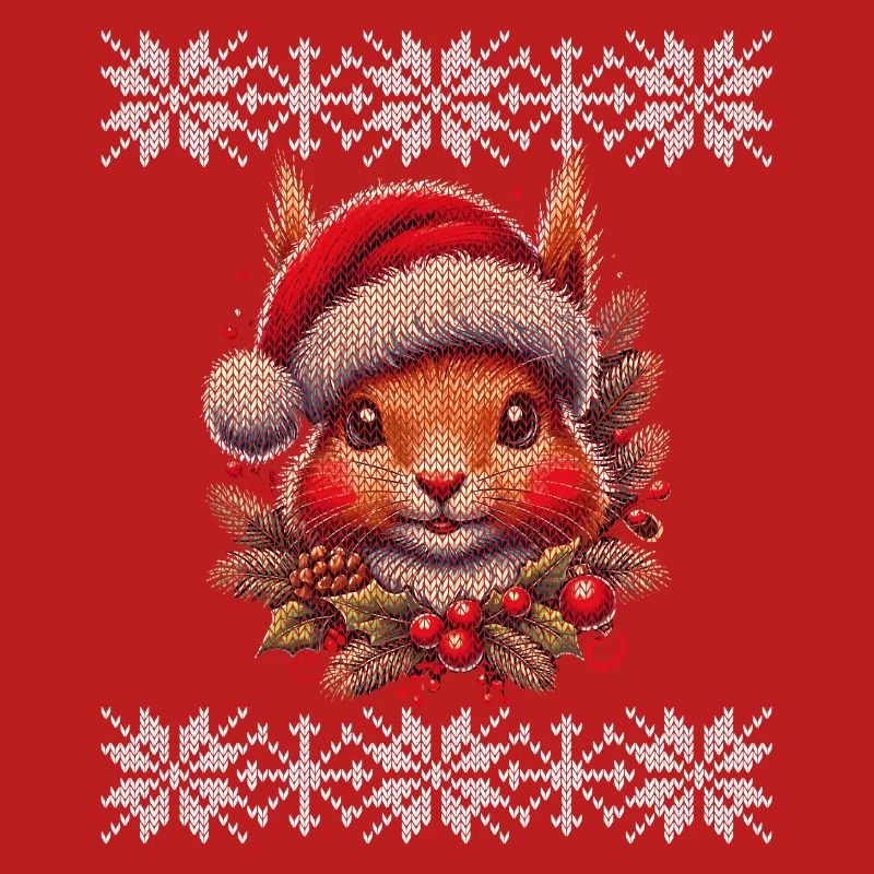 Christmas squirrel with cap