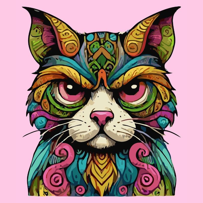Bunter Katzenblick – Mystische Kunst