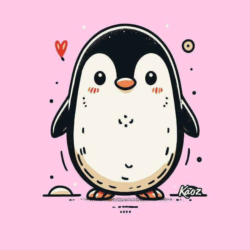 Tout simplement mignon, mignon petit pingouin