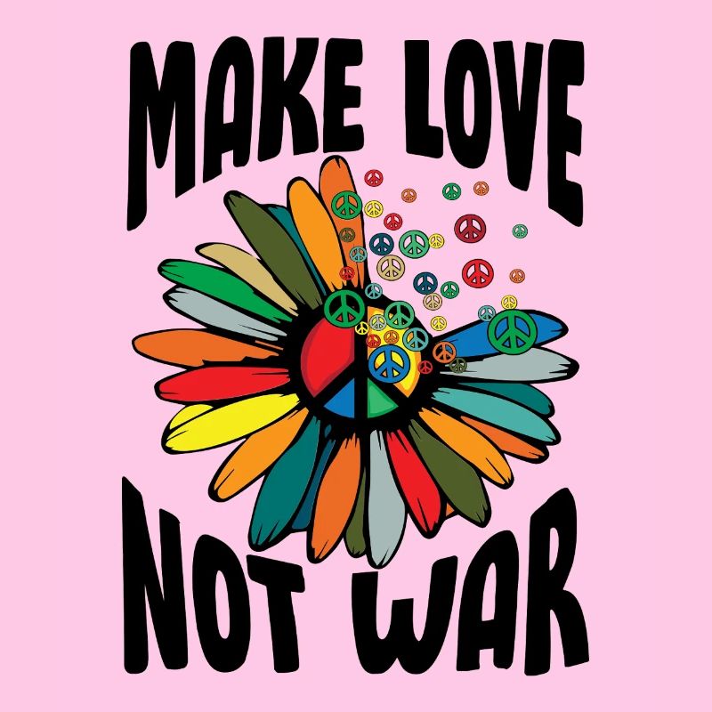 Make Love Not War Flowerpower Hippie