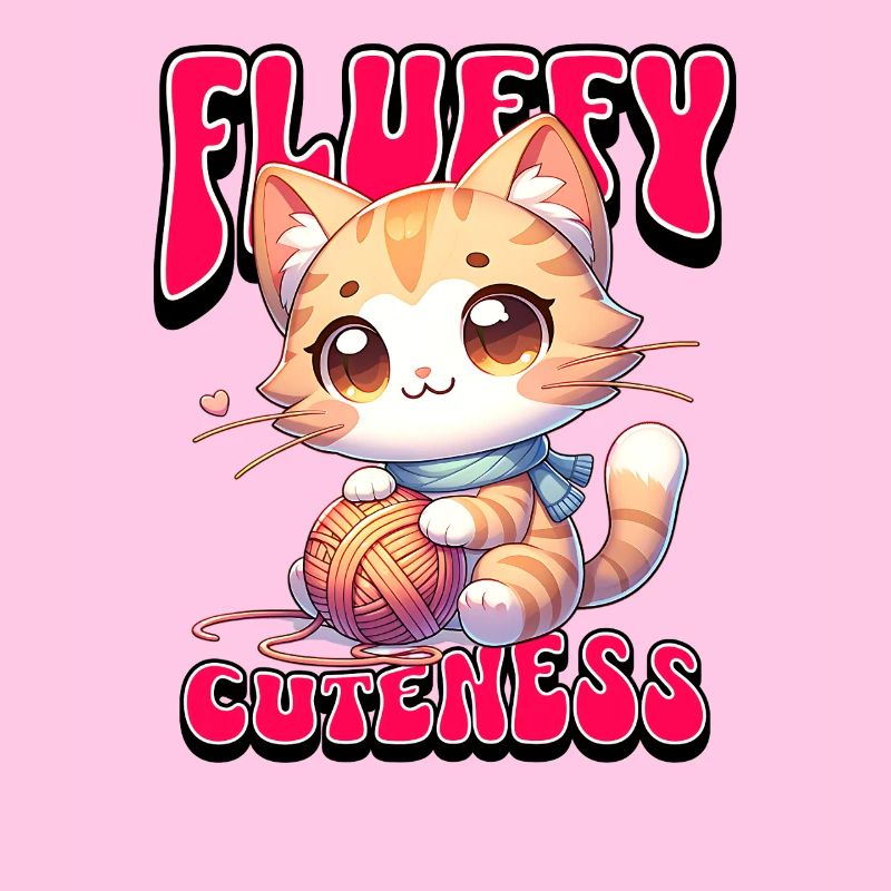 Mignon moelleux - Conception de chat mignon