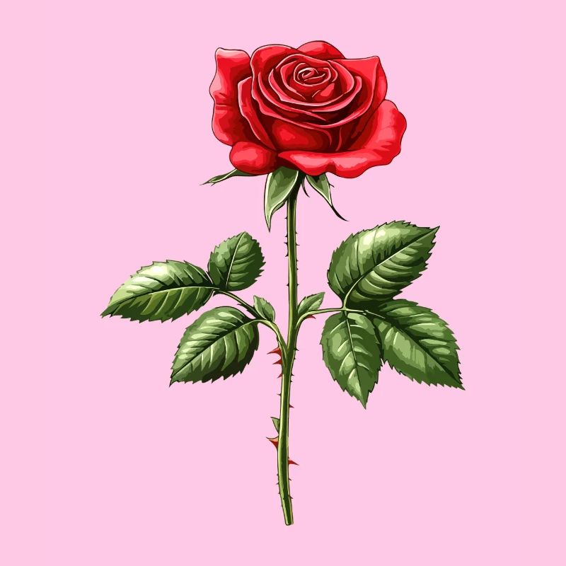 Rose Fleur Amour Saint Valentin