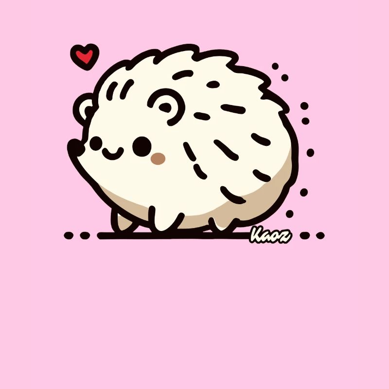 Prickly cute, a hedgehog with a heart