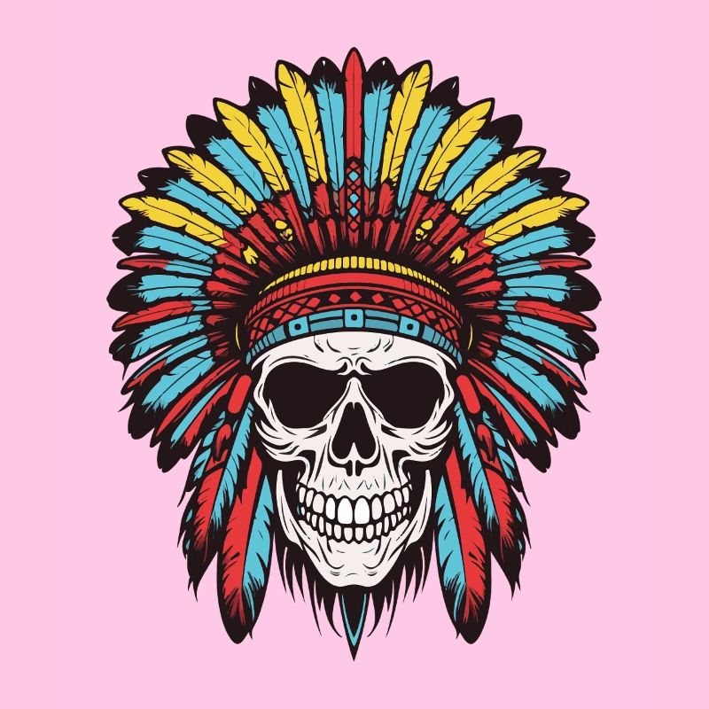 Apache Indianer Häuptling Totenkopf