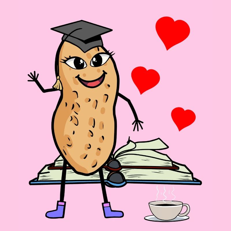 Erdnuss Studentin Studieren Studium Uni