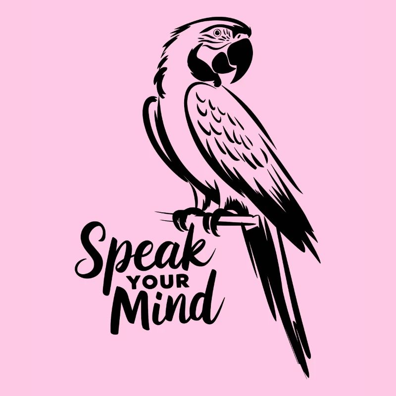 Parrot Speak Your Mind Illustration