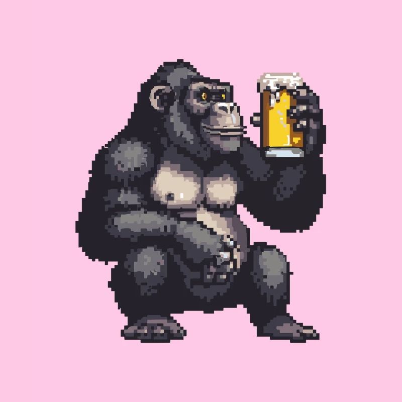 Bière Gorilla Pixel