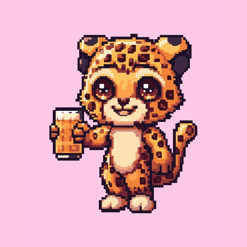 Leopard Pixel Beer