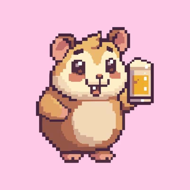 Hamster Pixel Bier