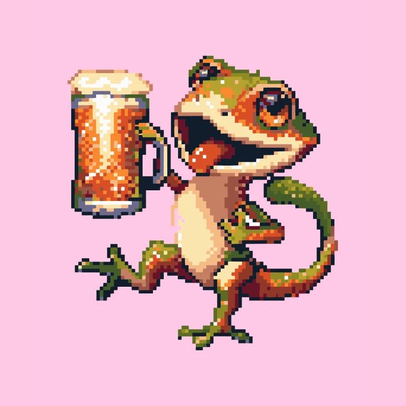 Echse Pixel Bier