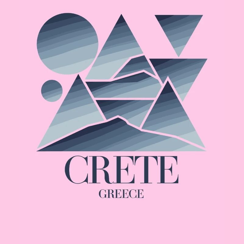 Crète Grèce Souvenir Géométrique Moderne