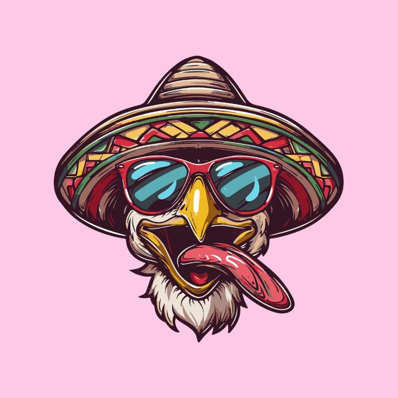 Chicken Comic Funny Sombrero